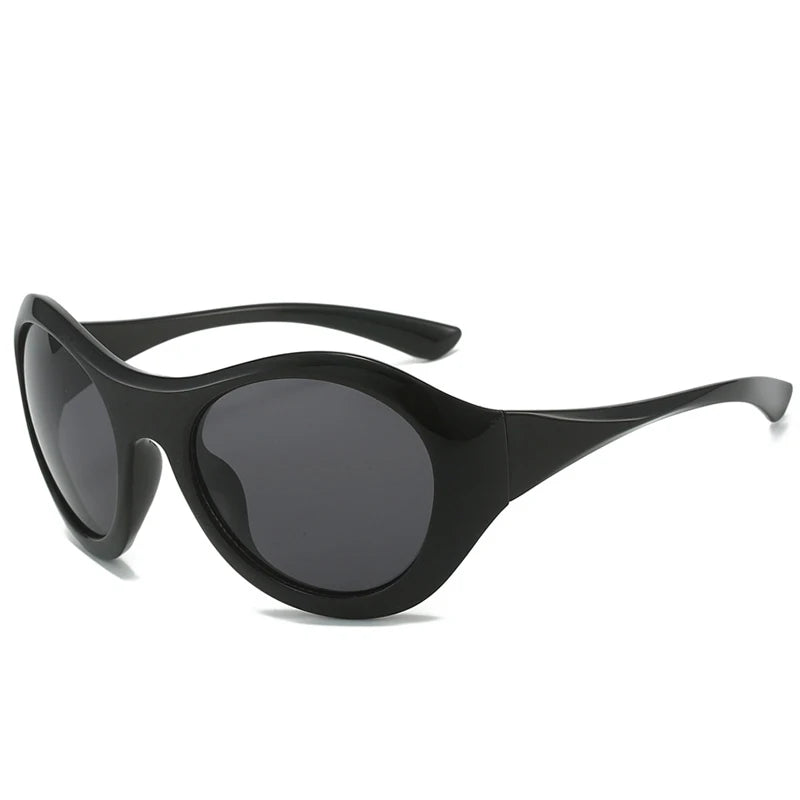 2025 Luxusmarke Design Beliebte übergroße ovale Sonnenbrille Frauen Mode Y2K Punk Männer Outdoor Sports Sonnenbrille Shades UV400