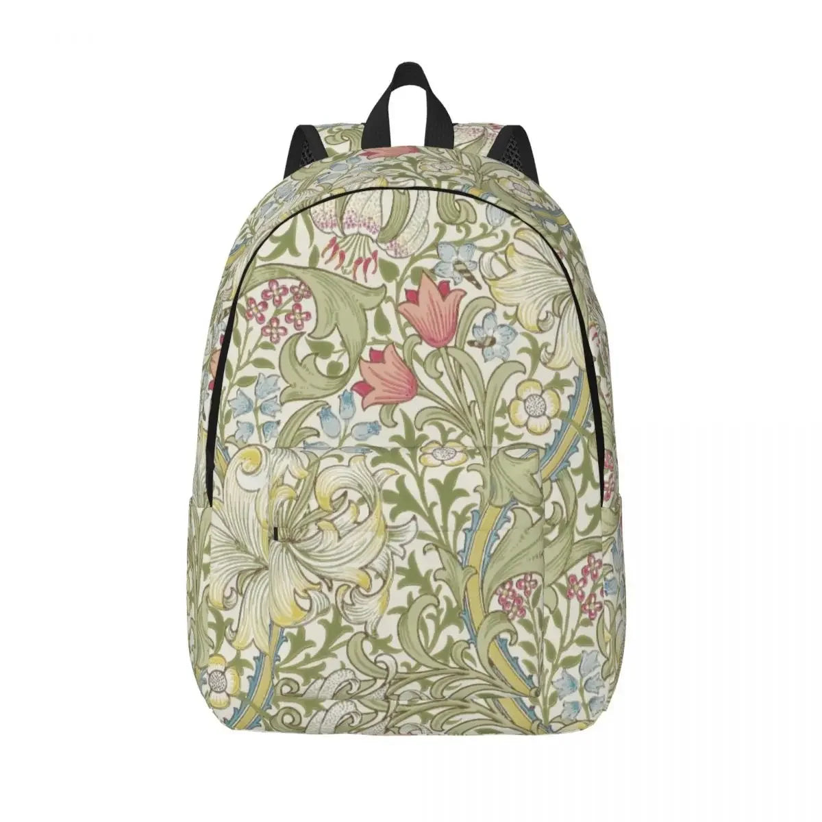 William Morris Art Canvas Backpacks for Women College School Students Bookbag Fits 15 Inch Laptop Floral Textile Pattern Bags