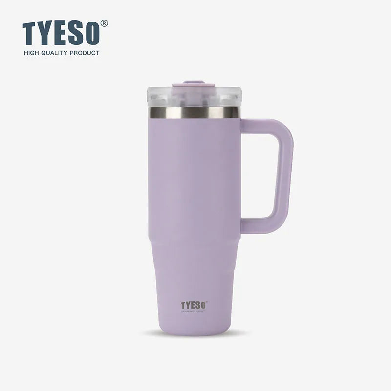 Tyeso Stainless Steel Vacuum Flask Double Wall Insulated Thermos Bottle Hot/Cold Travel Mug Leak-Proof Car Coffee Water Bottle