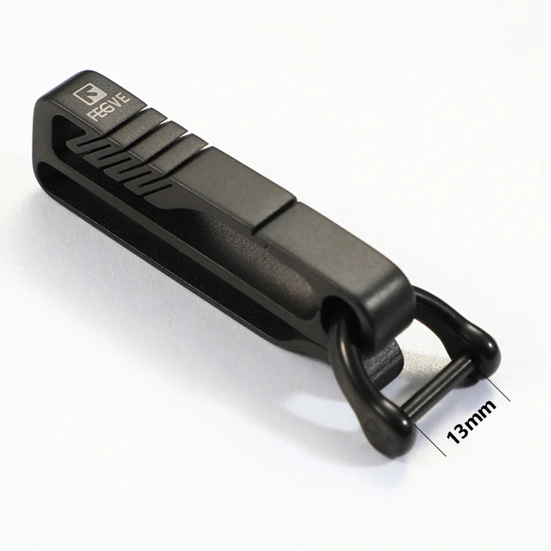 Baked Black Titanium Keychains Men Luxury Belt Car Key Chain Durable EDC Waist Hanging for Key Ring Holder Keychain Best Gifts