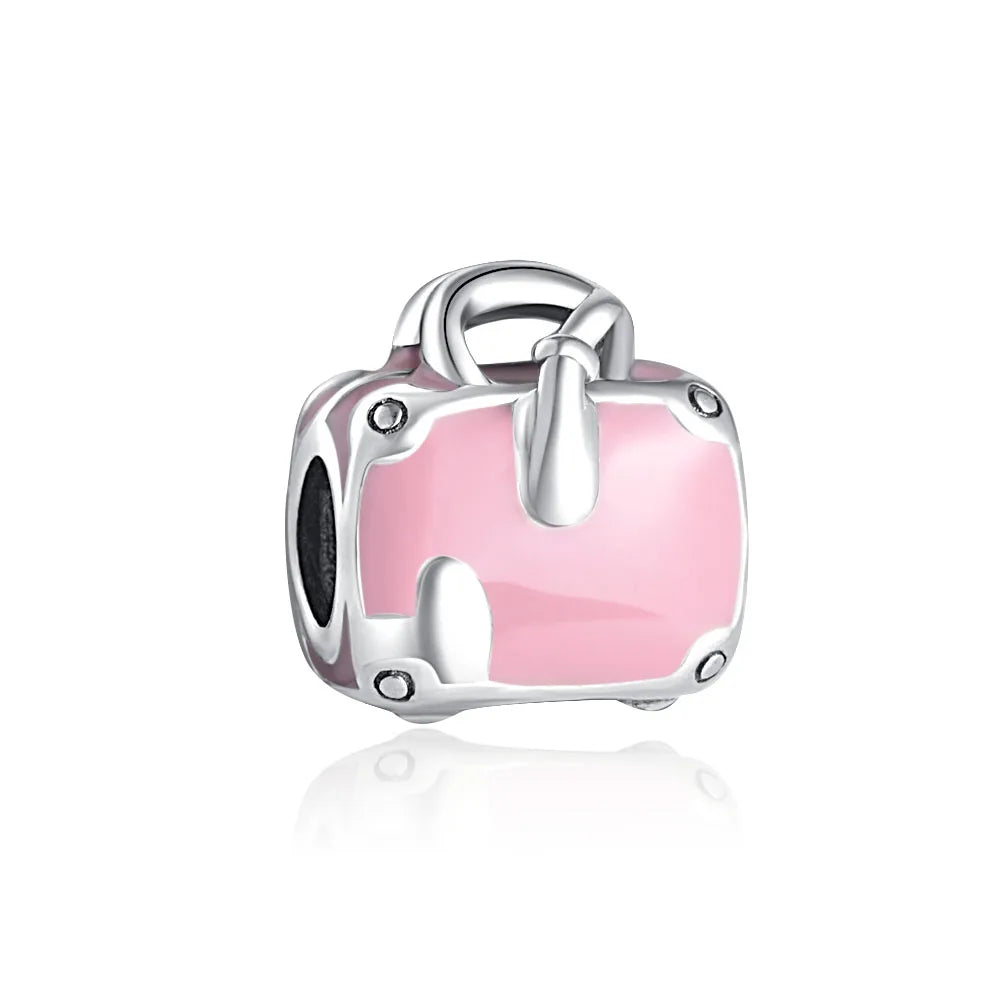 New Original 925 Silver Plated Accessories Fashion Charm Perfume High Heels Bead Fit Pendant Bracelet For Women DIY Jewelry Gift