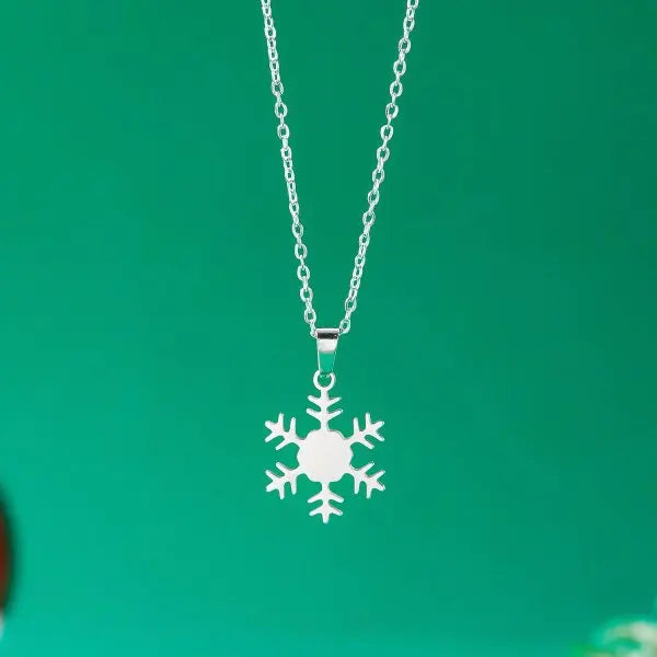 Frohe Weihnachten! Schneeflocken-Zirkon-Halskette für Damen und Herren, Elch-Weihnachtsbaum-Motiv, exquisite Schlüsselbeinkette, Schmuck für Silvester, Partys und Festivals