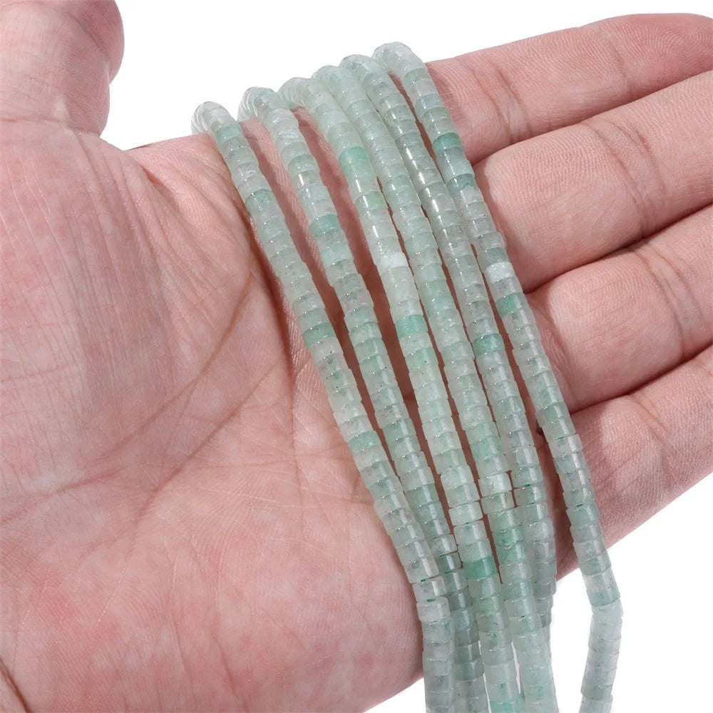 New Arrival Pink Stone Bead Natural Rose Quartzs Jades Jaspers Rondelle Shape Loose Beads For Jewelry Making  Accessories 2x4mm