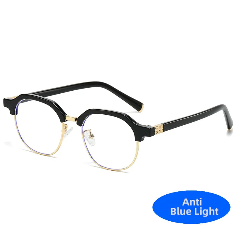 Fashion Anti Blue Light Sun Glasses Men Women Computer Anti Radiation Glasses Outdoor Shades Eyeglasses Round Punk Frame Eyewear