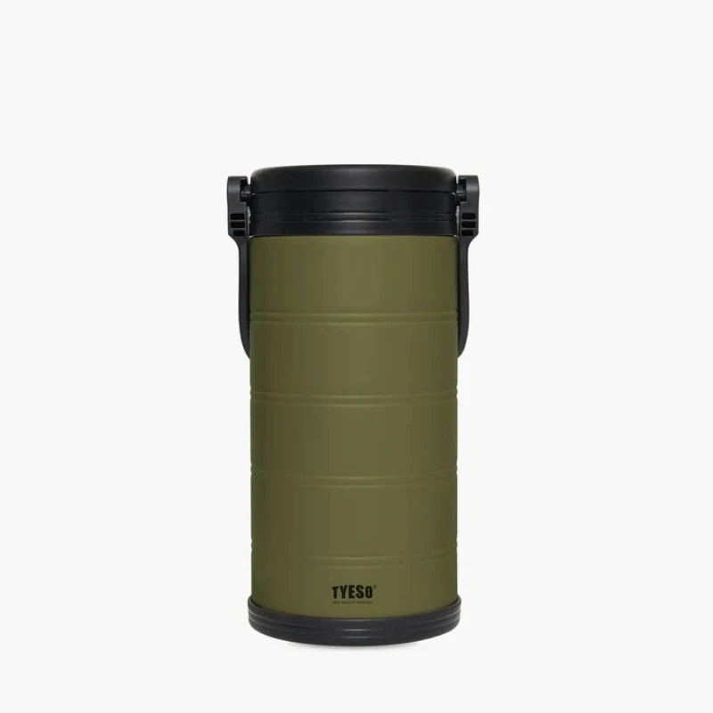 TYESO Large Capacity Vacuum Insulated Portable Cooler Portable Ice Box for Outdoor Camping Picnic Leakproof for Drinks Storage