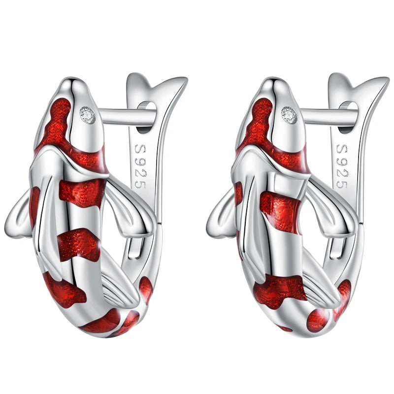 WOSTU 925 Sterling Silver Starfish Stud Earrings Blue Cubic Zircon Earrings For Women Fashion Silver 925 Jewelry CTE136