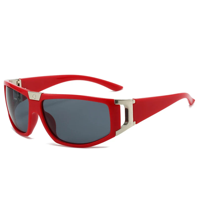 2025 New Men's Y2K Punk Rectangle Sunglasses Outdoor Cycling Sports Sun Glasses Women Vintage Shades Trendy Goggle Eyewear 2000S