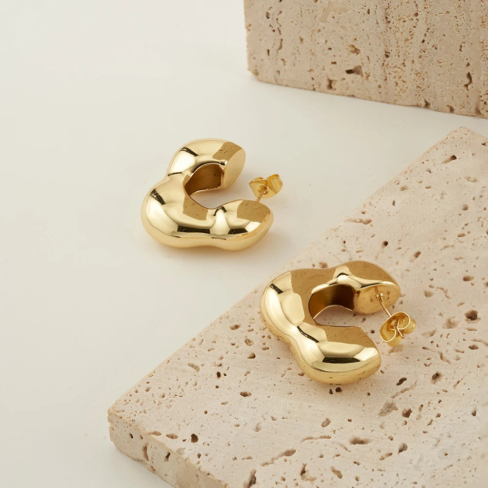 ENFASHION Aretes Cloud Stud Earrings For Women's 18K Gold Plated In Earings Fashion Hight Street Jewelry Gift Dailywear E241647