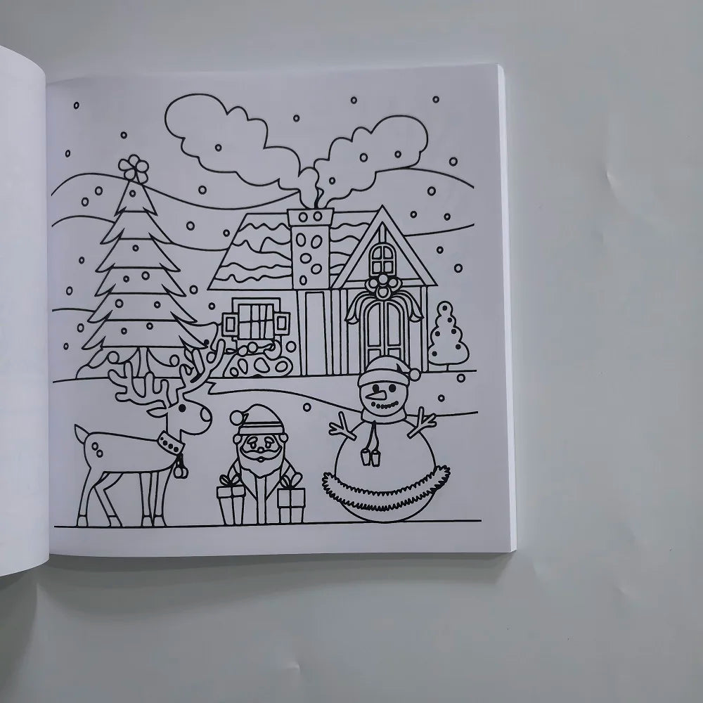 Cozy Christmas Coloring Book Bold and Easy Coloring For Adults And Teens Christmas Gift English Version
