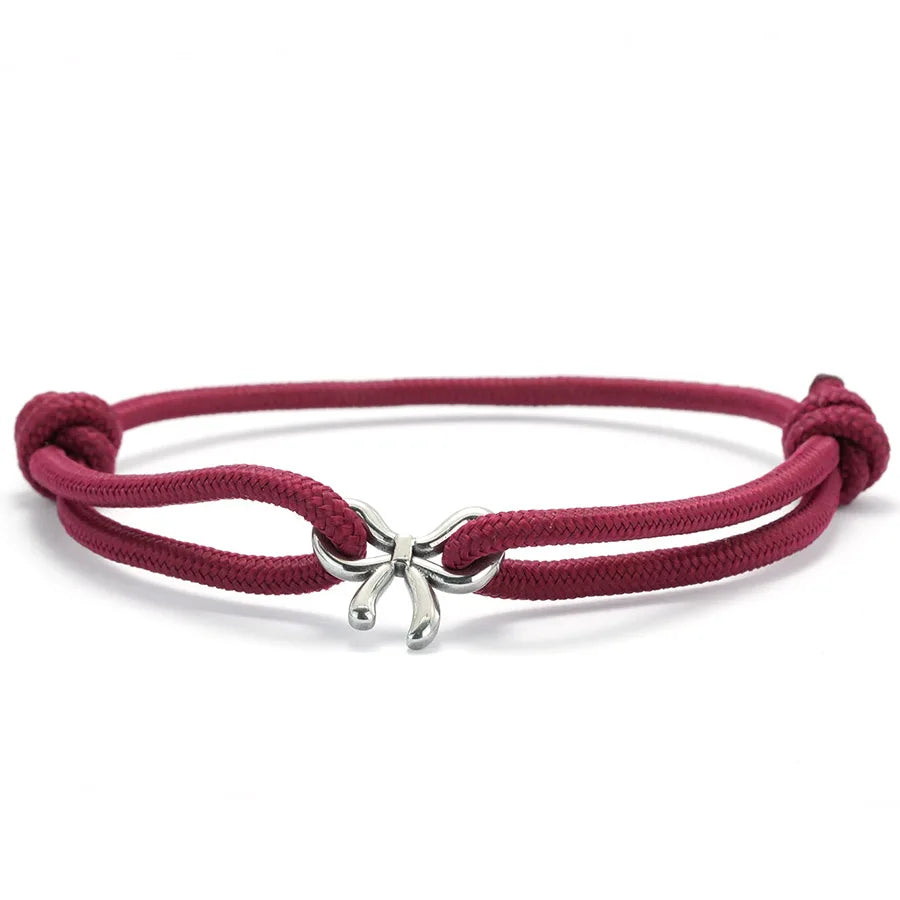 New Unique Bow Bracelet For Women Grade A 2mm Thin String Charm Braslet Adjustable Beach Casual Cord Braclet Valentine Day Gift