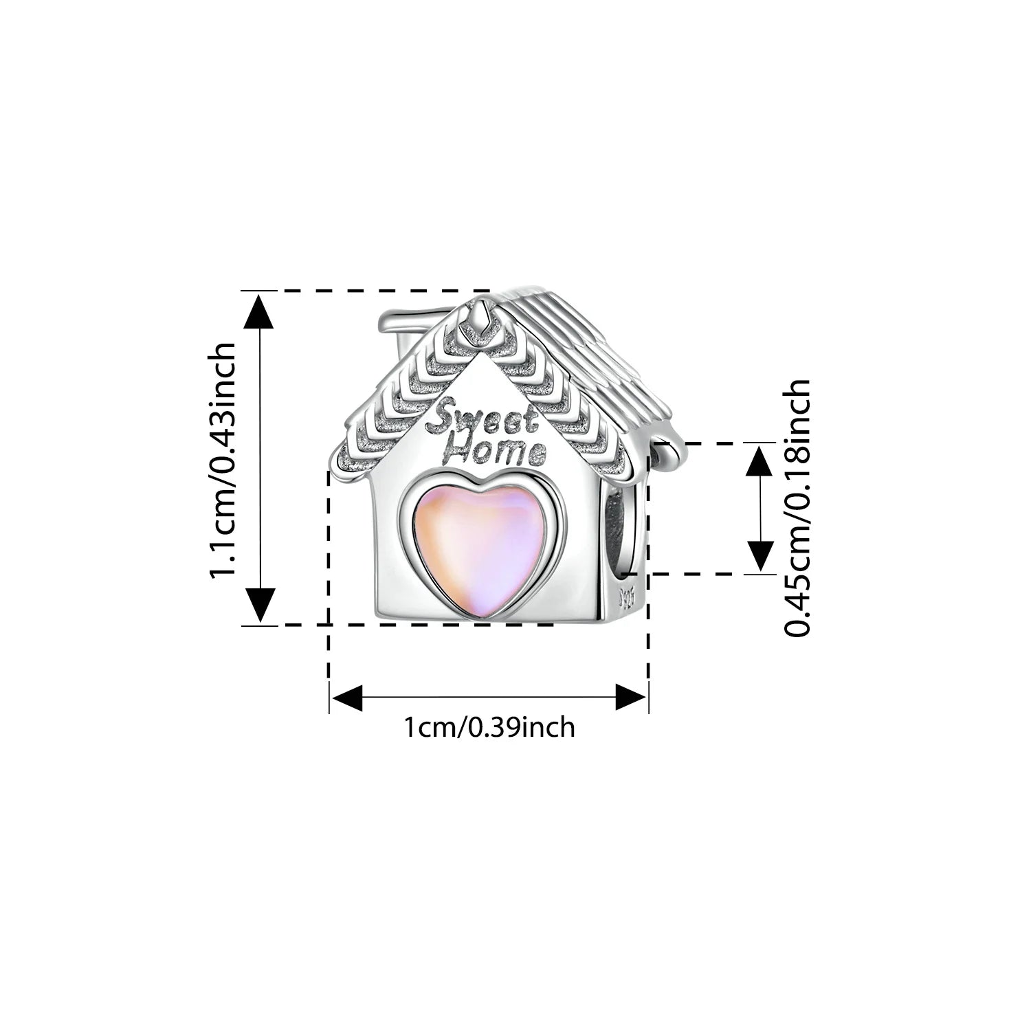 BAMOER Heilender lila Kristall Unendlichkeitsanhänger Sternenamazonit-Charm Auge des Horus Passend für Original-Armbänder DIY-Schmuckzubehör