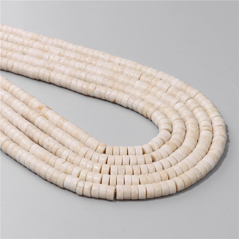 Natural Flat Round Disc Beads 6x3mm Sea Sediment Amethysts Rondelle Spacer Stone Bead For Jewelry Making DIY Bracelet Earrings