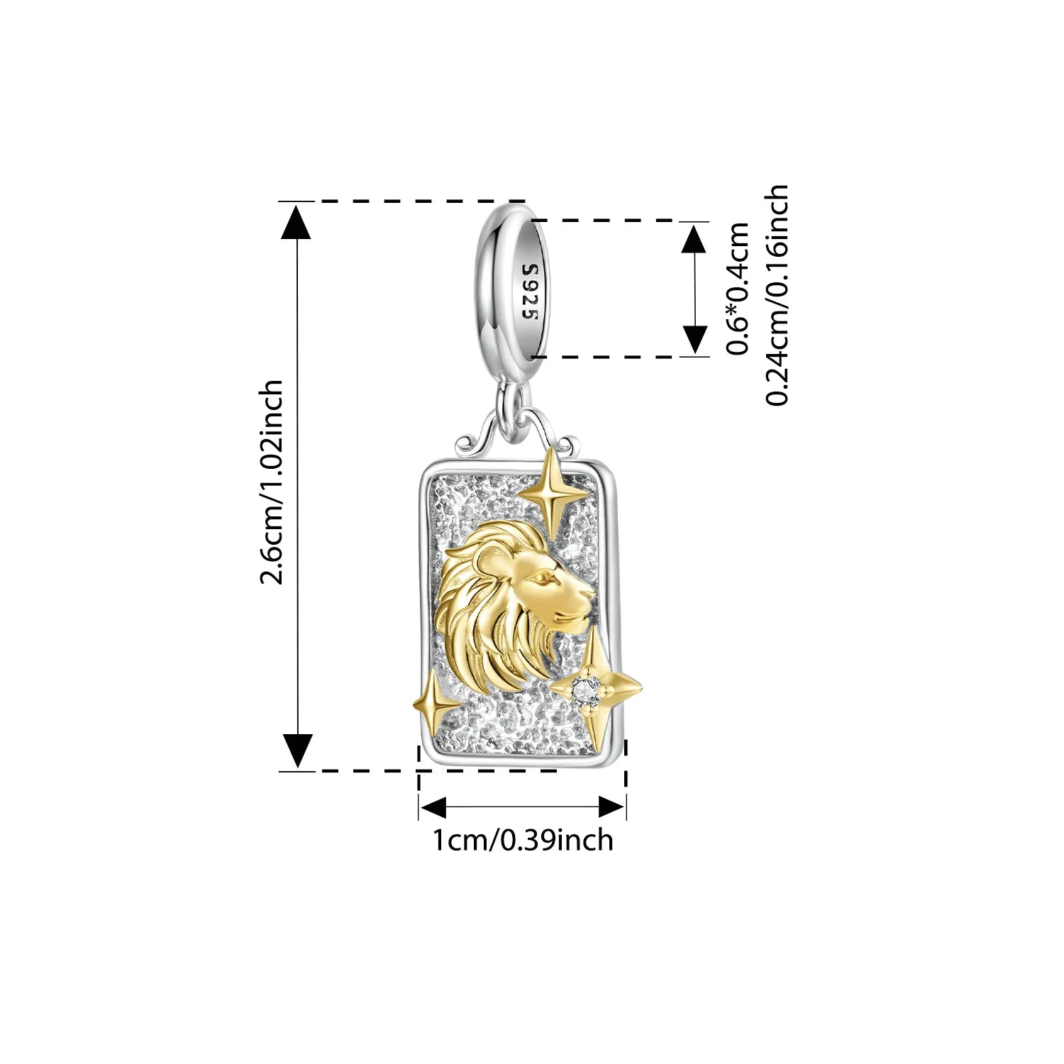 WOSTU 925 Sterling Silver Aquarius Pendant Zodiac Lucky Star Pedant Original  Fit for Women Bracelet Birthday Daily Fine Jewelry