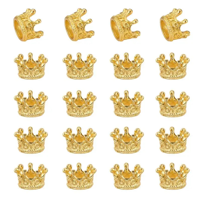 10pcs/20pcs Crown Charm Beads Connectors Charms End Beads Cap For DIY Jewelry Making Findings