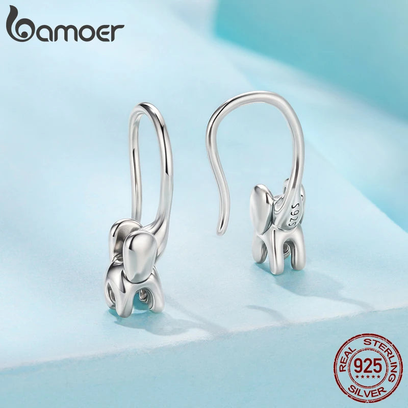 BAMOER Elefanten-Ohrhänger, Tierohrringe, oxidiert, Original, für Damen, Geschenkidee für Partys, Geburtstage, schöner Alltagsschmuck