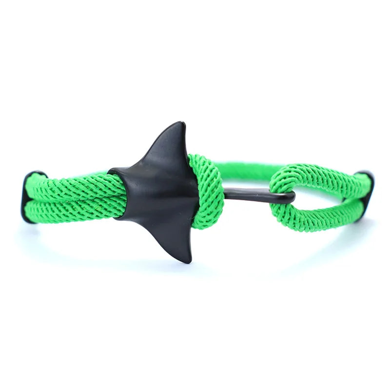 Men Devilfish Bracelet Adjustable Marine Animal Hand Rope Beach Surf Long Rope Manta Braclet Wristlet Jewelry Pulseira