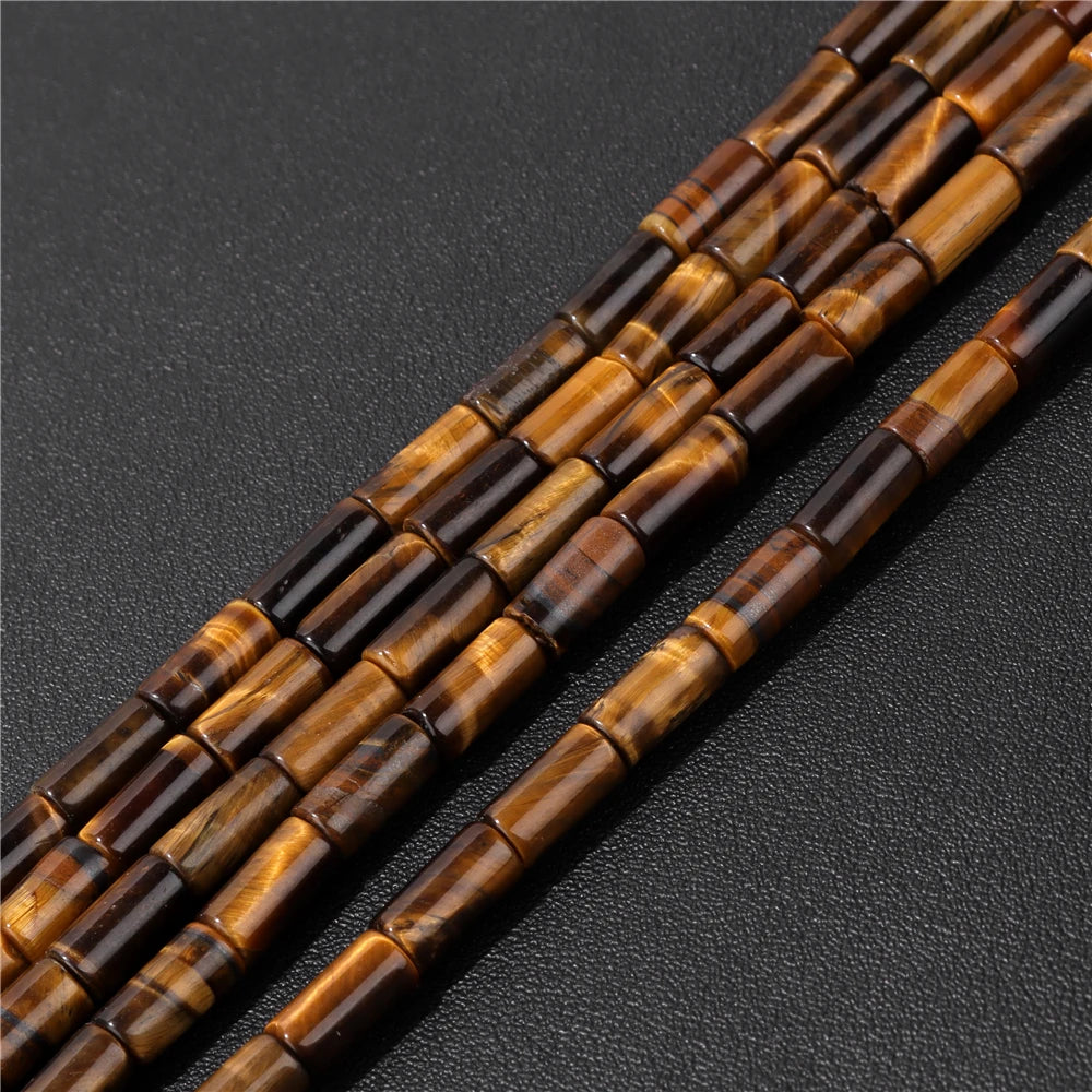 5x9mm Natural Cylinder Column Stone Bead Agat Aventurine Amethyst Jasper Quartz Loose Spacer Beads DIY Necklace Earring Bracelet