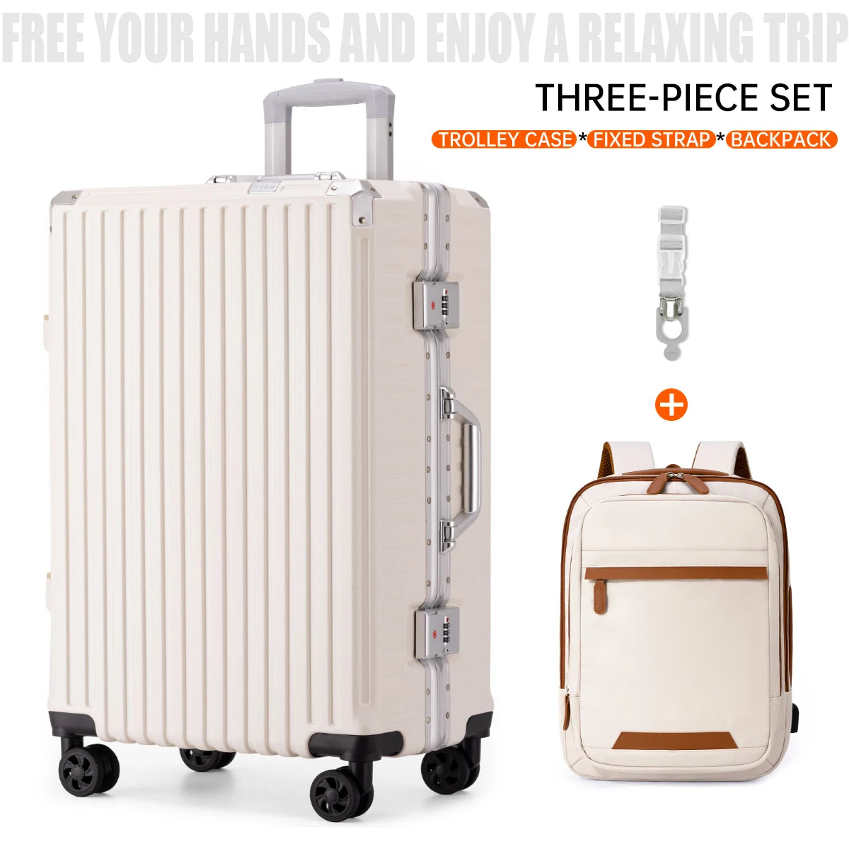 Trolley Luggage 20 24 26 28 Inch Aluminum Frame Rolling Luggage Case USB Travel Suitcase on Wheels Combination Lock Carry-On Luggage - Madeinsea©