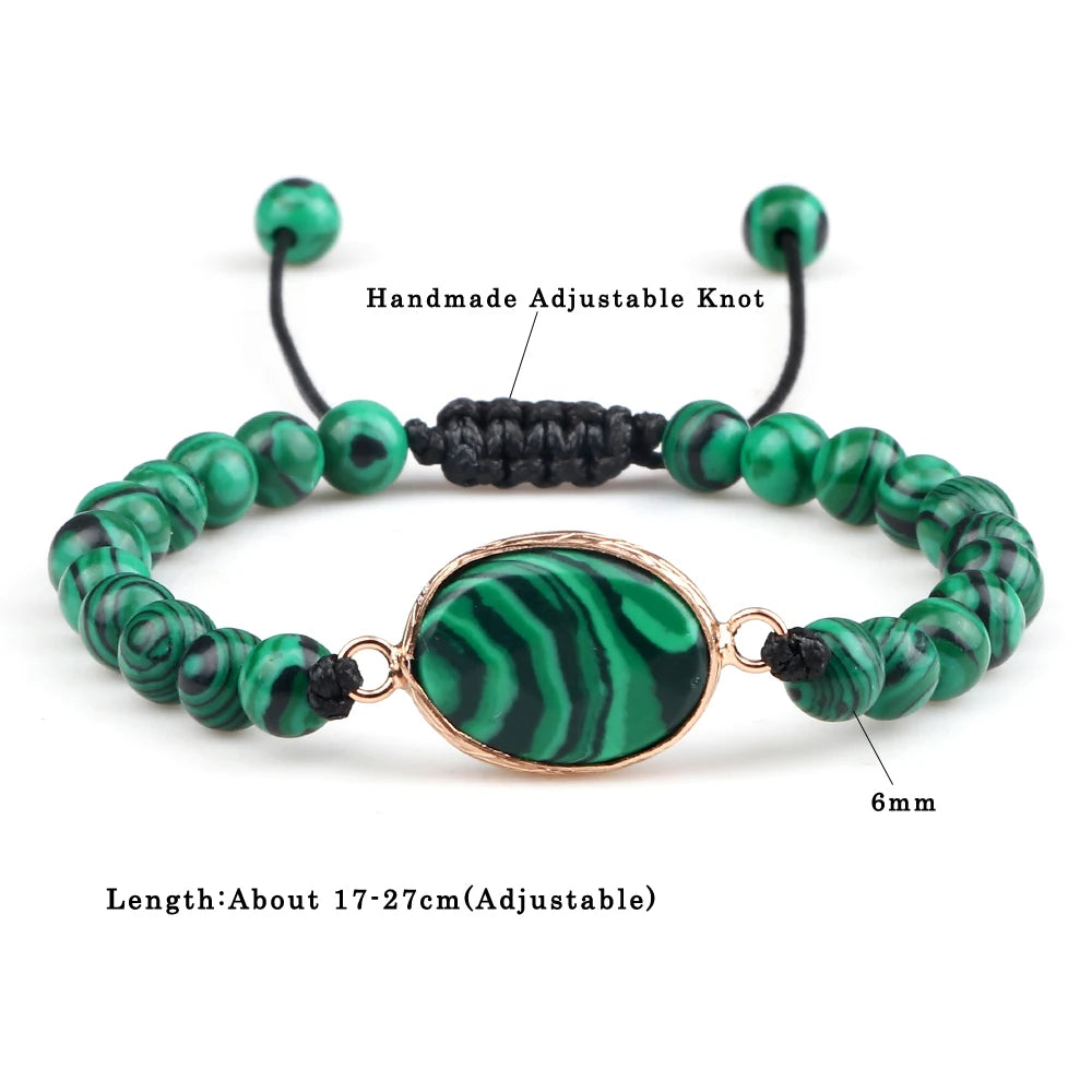 Natural Malachite Stone Beaded Necklaces&Bracelets Women Green Beads Pendants Charms 108 Mala Prayer Necklaces Men Yoga Jewelry - Madeinsea©