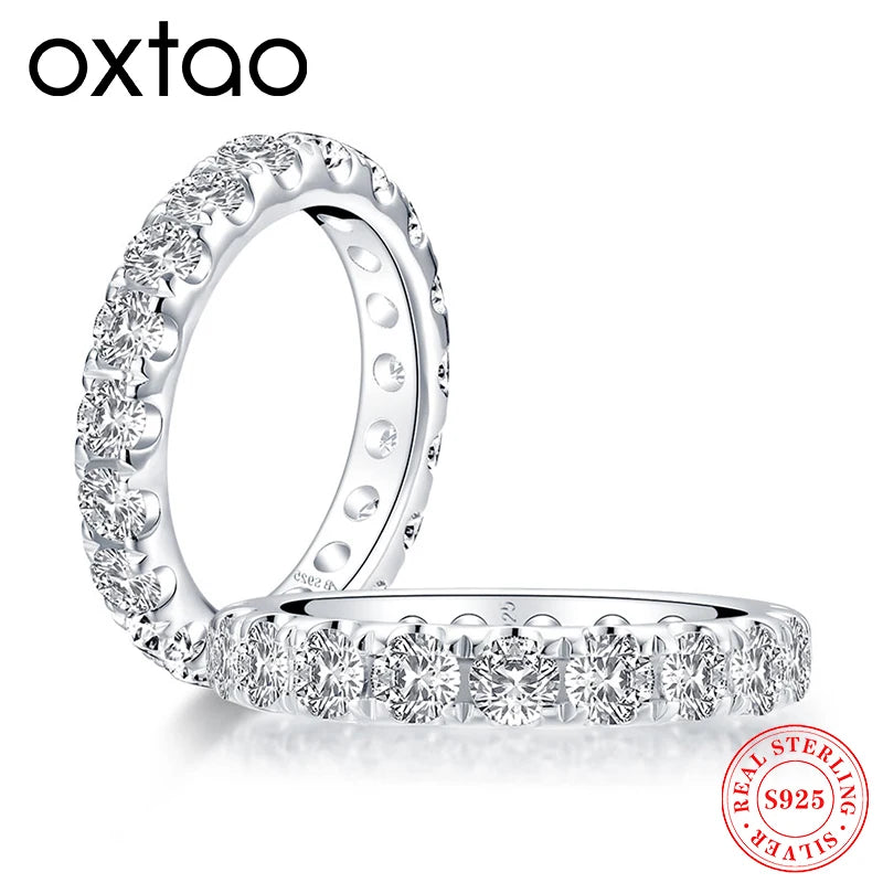 D VVS1 Moissanite Rings Zircon Shining Bow Ring Real S925 Sterling Sliver Finger wedding Ring Man Women Fine Jewelry Gift