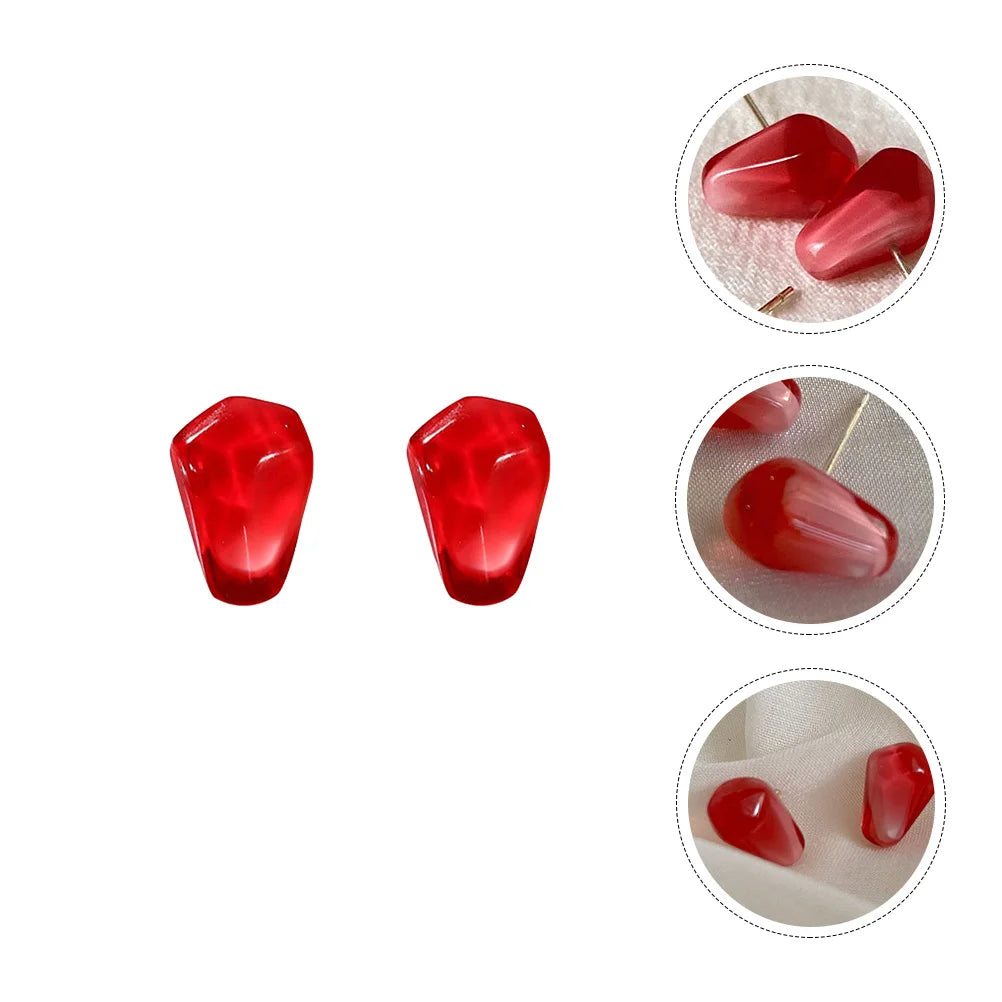 Pomegranate Seed Ear Studs Fruit Shaped Earring Seeds Delicate Jewelry Stylish Earrings Fashion Decors Woman's