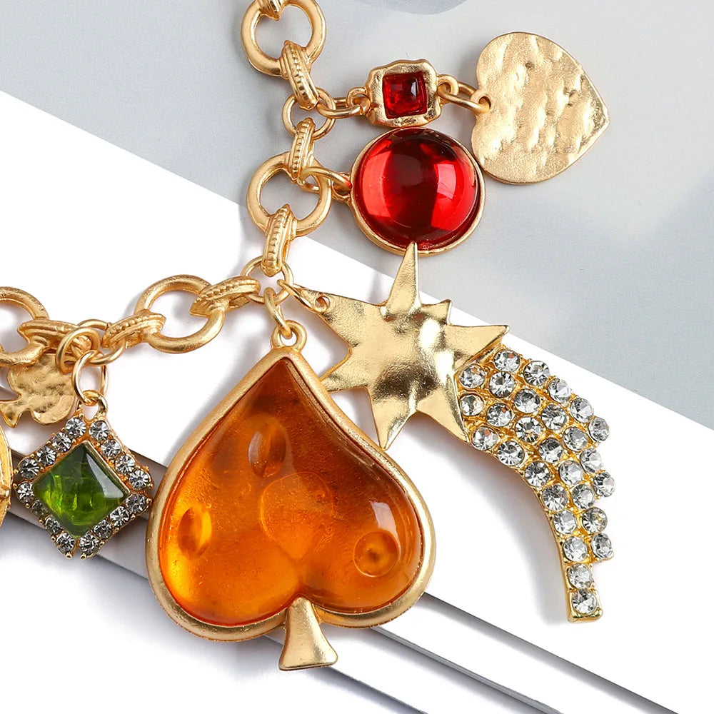 Street-shot Bohemian-style heart-shaped handchain jewelry for women with sweet temperament, cross-border wholesale.