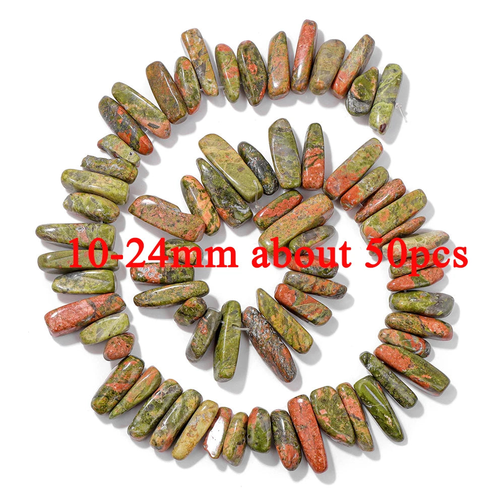 Wholesale Natural Unakite Stone Bead Green Jasper Loose Spacer Beads For Jewelry Making DIY Bracelet Necklace Accessories Supply
