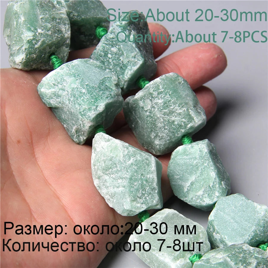 7.5" Natural Irregular Rough Stone Beads Raw Rock Lapis Quartzs Nuggets For Jewelry Making DIY Earrings Bracelet Supply 7-30mm