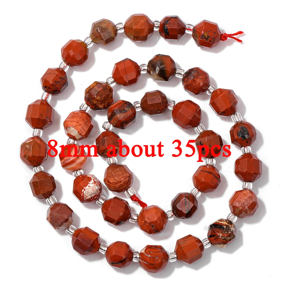 100% Natural Red Jasper Stone Bead Oval Cube Round Irregular Shape Chips Beads Fit Jewelry Making DIY Bracelet Necklace Earrings
