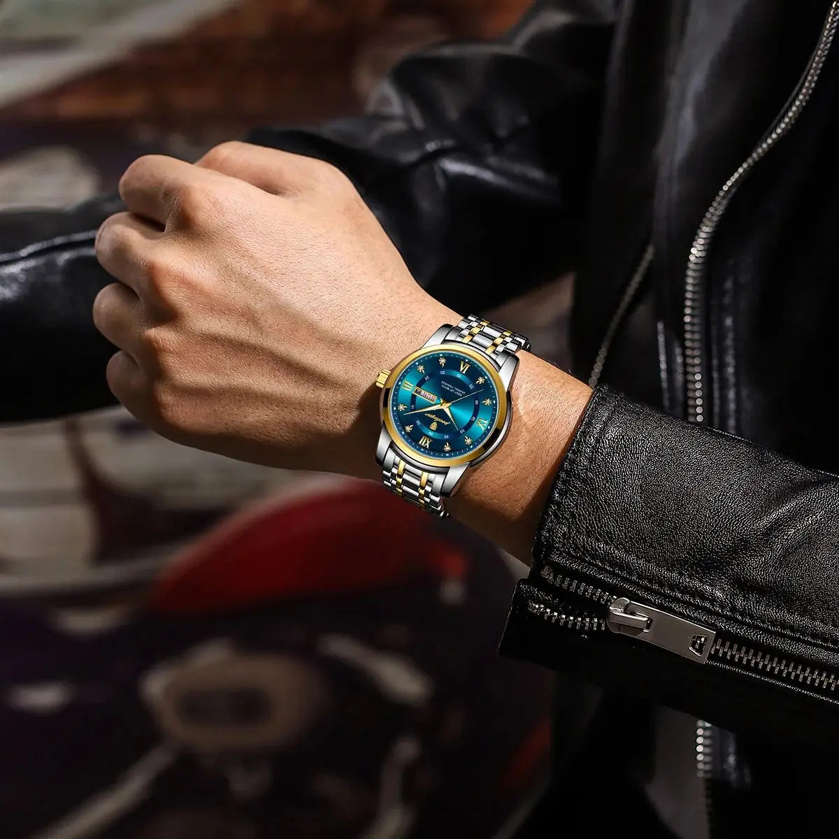 POEDAGAR Luxury Watch for Man Elegant Date Week Waterproof Luminous Men Watch Quartz Stainless Steel Sports Men's Watches reloj - Madeinsea©