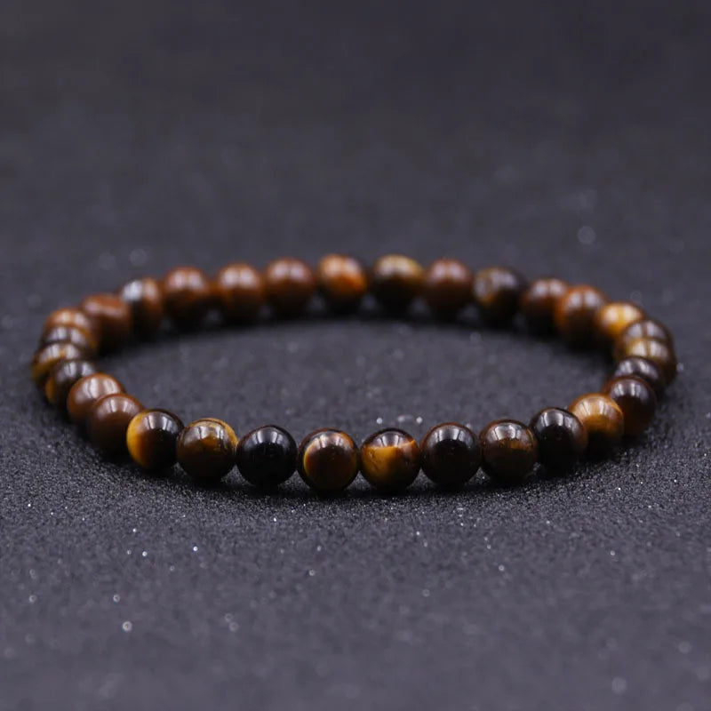 Artifact Meditation Healing Bracelet Men 4mm/6mm/8mm/10mm Tiger Eyes Obsidian Stone Beaded Braslet Father Day Gift Yoga Braclet