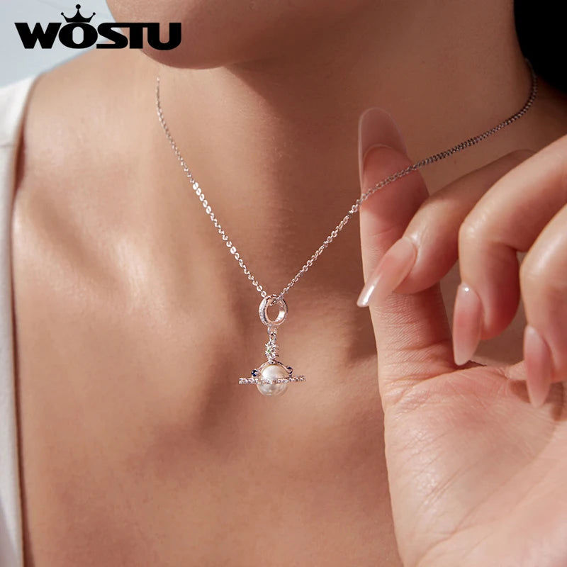 WOSTU 925 Sterling Silver Medusa Head Charm Snake Beads Rainbow Crystal Pendant  for Bracelet Making Unique DIY Gift