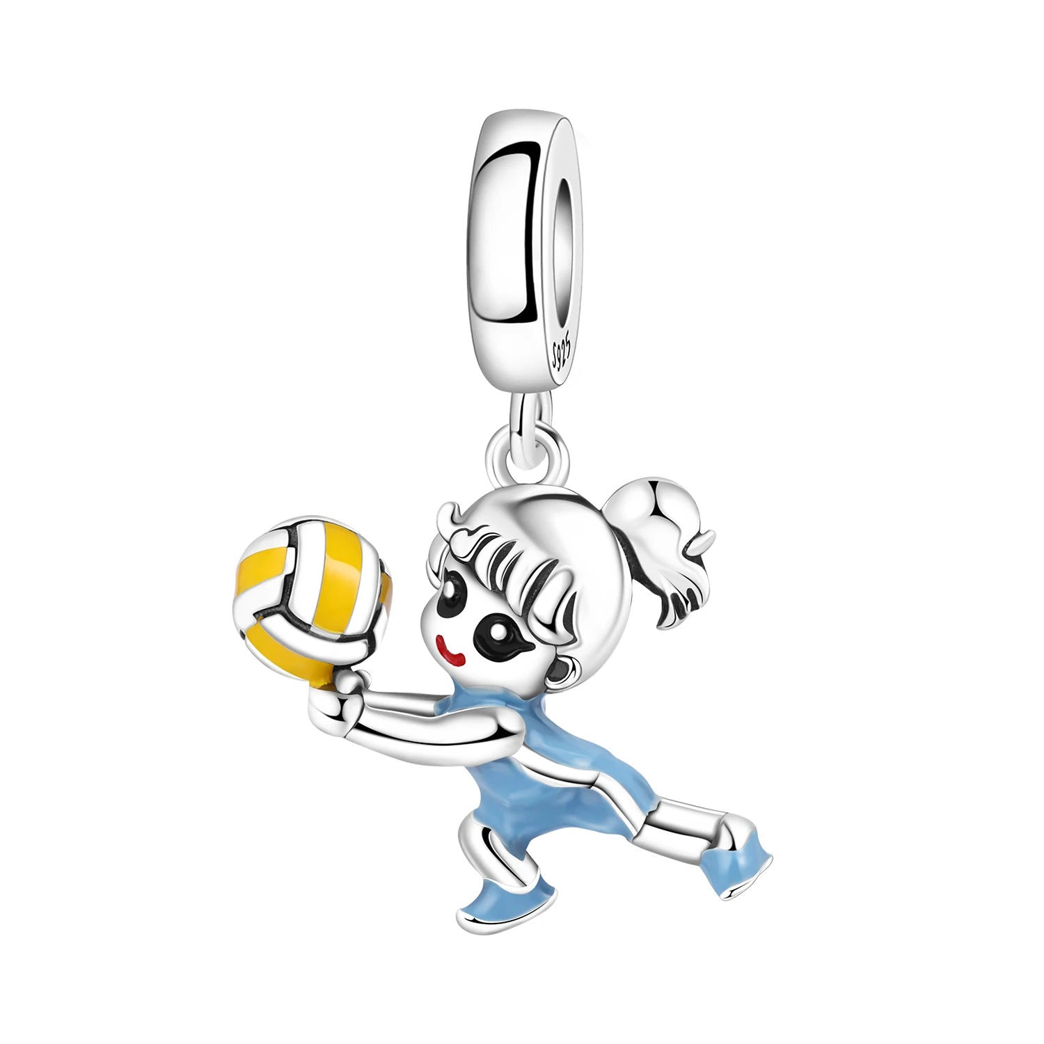 PANPOKI 925 Sterling Silver Surfboard Coconut Tree Pendant Charms Beads Fit Bracelet DIY Party Trendy Gift Jewelry Accessory