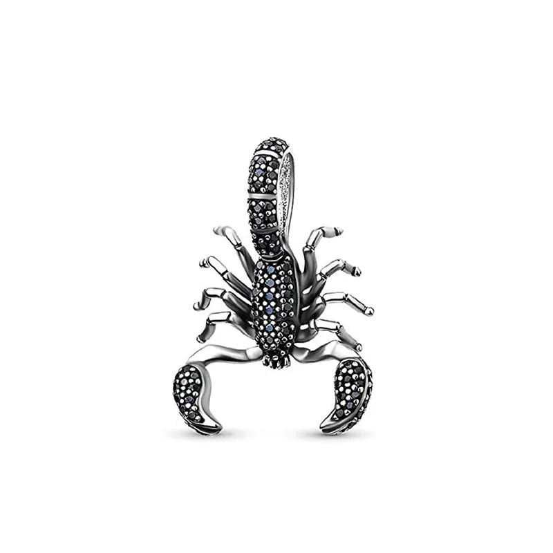 New 925 Silver Black Color Charm Cat Taiji Camera Parrot Guitar Pendant Dangle Bead Fit Original Bracelet Jewellery Gift dragon