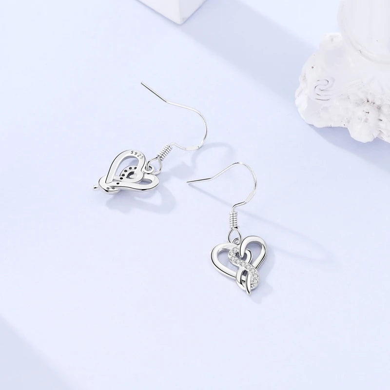 New Style 925 Sterling Silver Gemstone Lucky Four Leaf Clover Earrings Eardrop Simple Fine Jewelry Women Fashion Party Gift