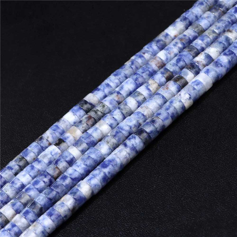 6x3mm Natural Flat Round Stone Beads Turquoises Labradorite Jaspers Spacer Loose Heishi Bead For Jewelry Making DIY Accessories