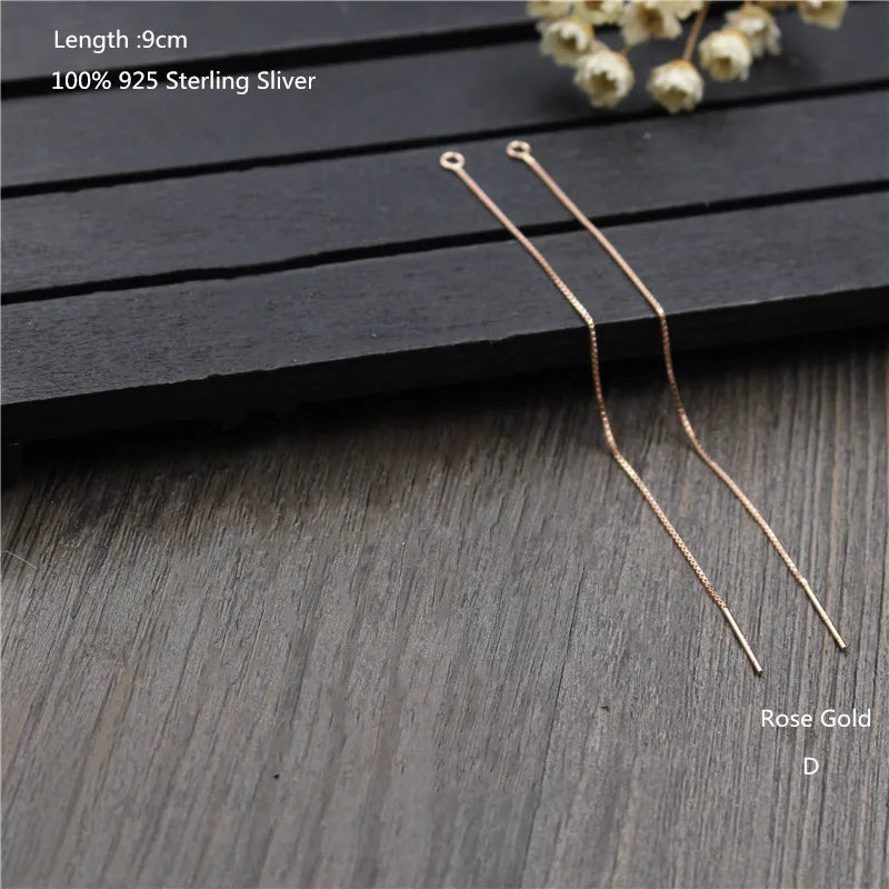 925 Sterling Silber Ohrringe DIY Schmuckzubehör Box Kette Ohr Linie Ohr Draht für Frauen Ohrringe DIY Schmuck Erkenntnisse Herstellung