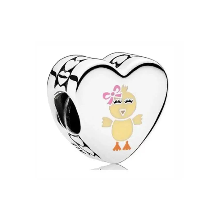 NEW 925 Sterling Silver Charm Fit Original Bracelet Accessories Women Jewelry All kinds Of Cute Animals Series Duck Lion
