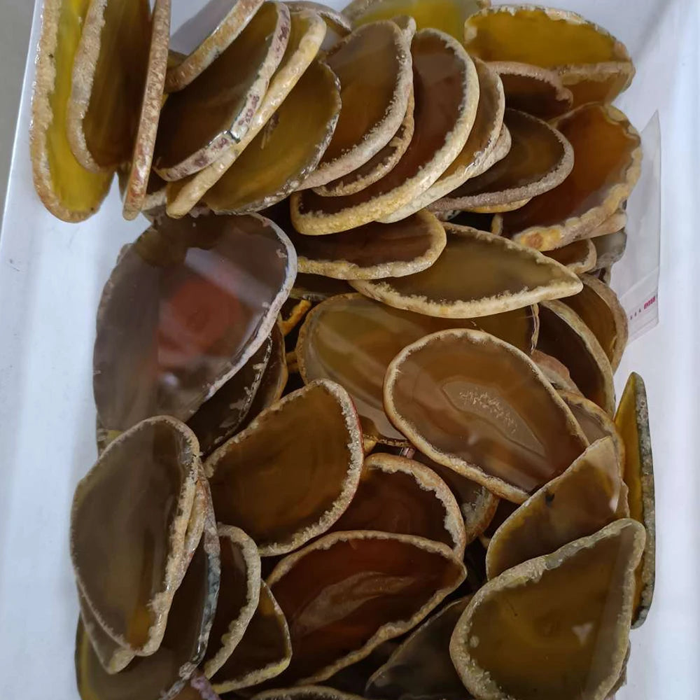 1PC Natural Agates Geode Slice NO Hole Onyx Reiki Healing Quartz Stone For Home Decoration Wedding Name Cards DIY Gifts 50-80mm