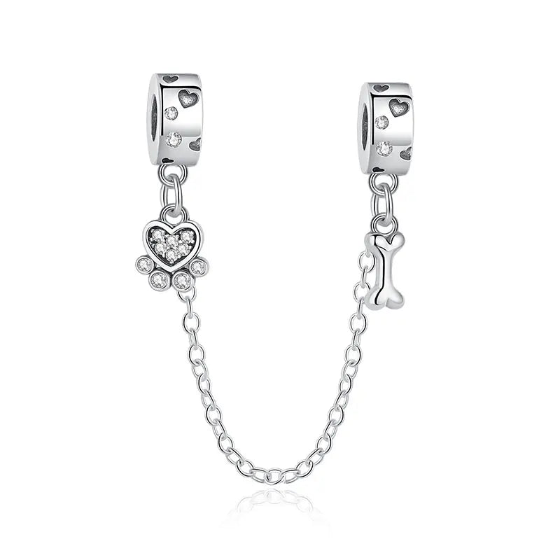 Original 925 Sterling Silver Charms Love Pets Dog Cat Paw Print Pendant Beads Fit Brand Bracelets Necklaces Women DIY Jewelry - Madeinsea©