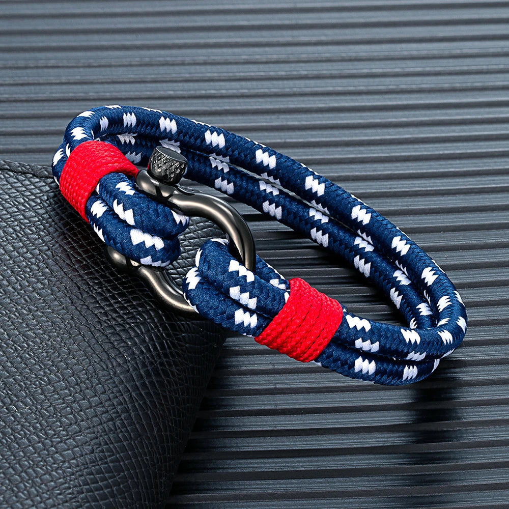 MKENDN Nautical Rope Bracelet for Men Women Minimalist Navy Nylon Perfect Rope Jewelry Graduation Gift Unisex Design