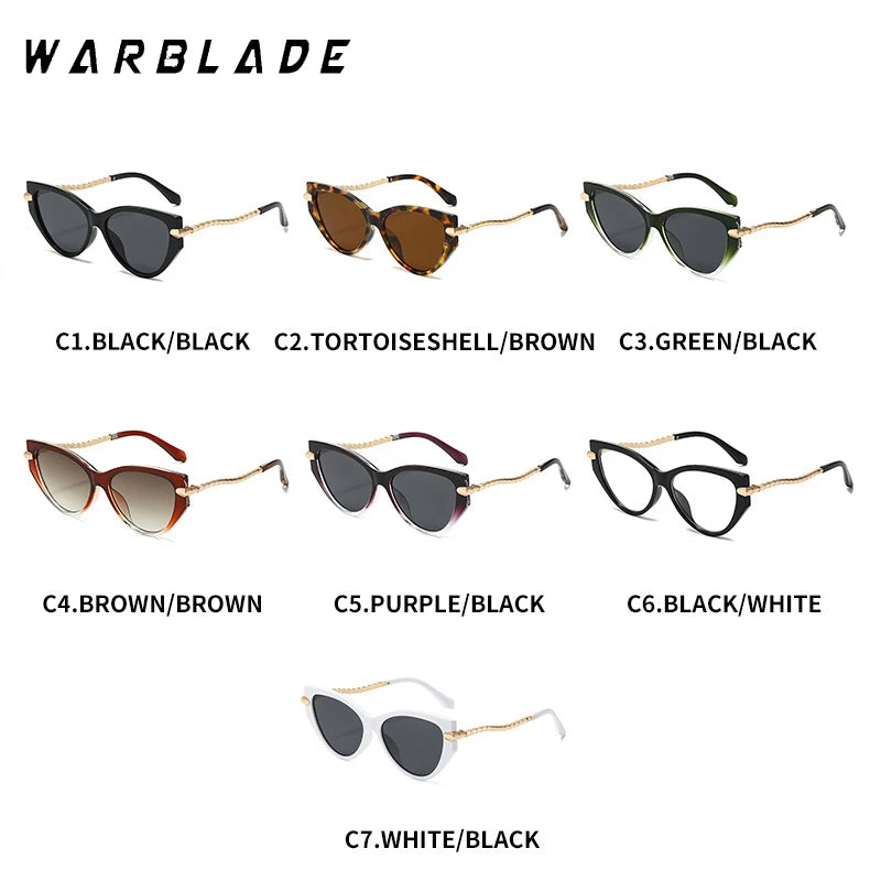 Classic Cat Eye Sunglasses Women Men Vintage Brand Sun Glasses Metal Frame Retro Trend Fashion Style Shades Oculos De Sol UV400