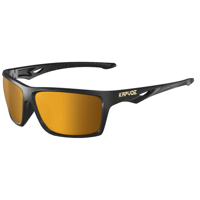 Kapvoe Polarisierte Wanderbrille für Herren, UV400-Gläser, PC-Gläser, HD-Gläser, Outdoor-Sonnenbrille 2025