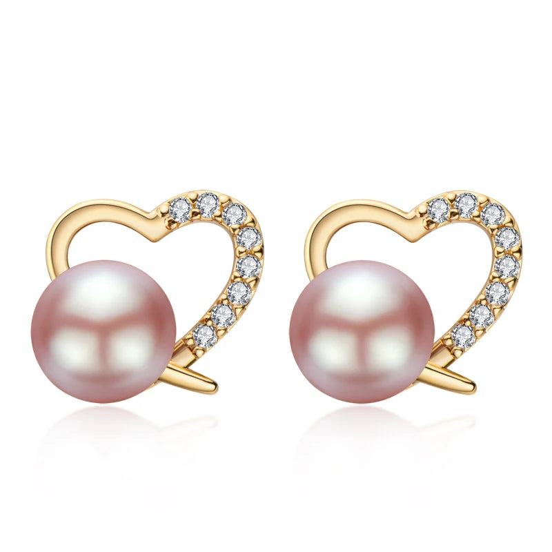 Real Natural Freshwater Pearl Fashion Earrings Ladies Elegant Earrings Jewelry Valentine's Day Girlfriend Birthday Wedding Gift