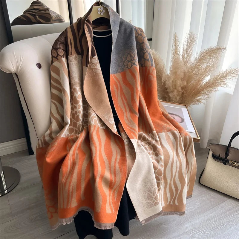 Cashmere Scarf for Women Thick Warm Winter Blanket Brand Female Luxury Quality Shawl Wrap Bufanda 2024 Poncho Echarpe Pashmina - Madeinsea©