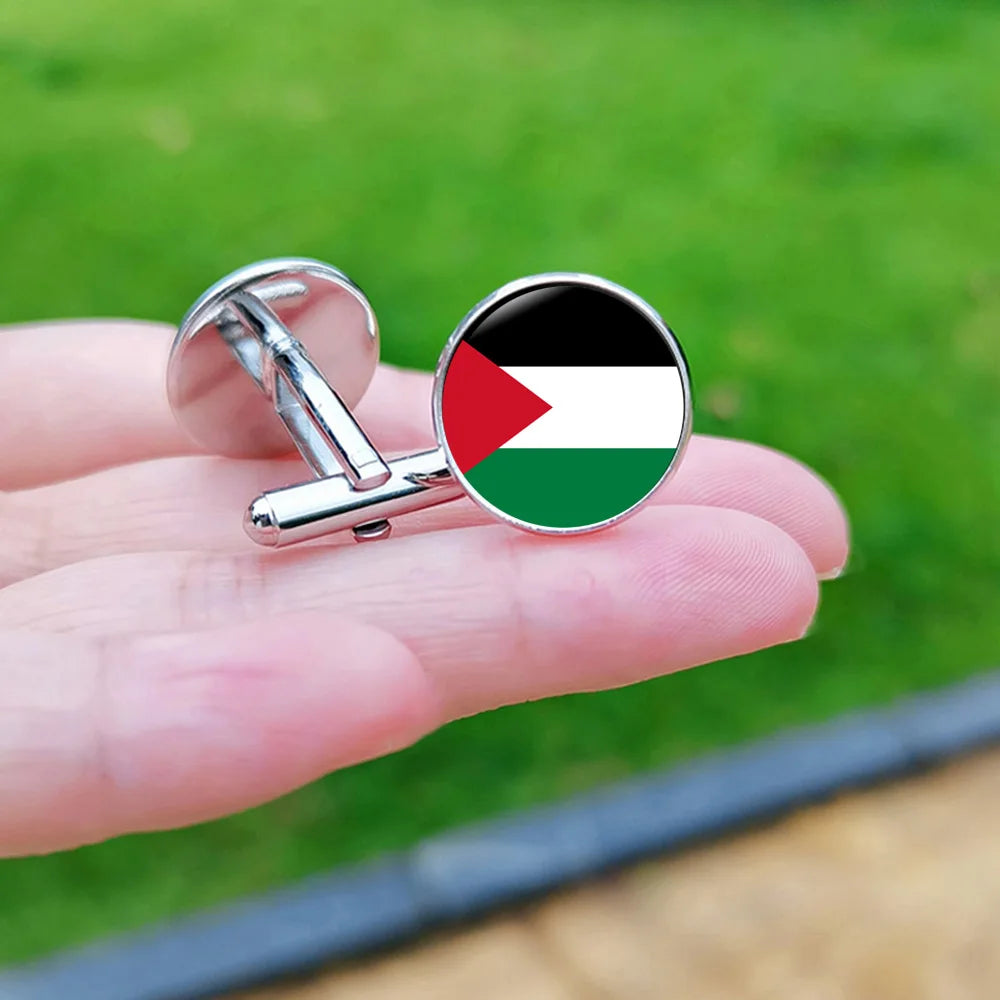 2024 France Flag Cufflinks Spain Chile Russia Netherlands Serbia USA Czech Republic Portugal Norway Switzerland Cuff Links Gift