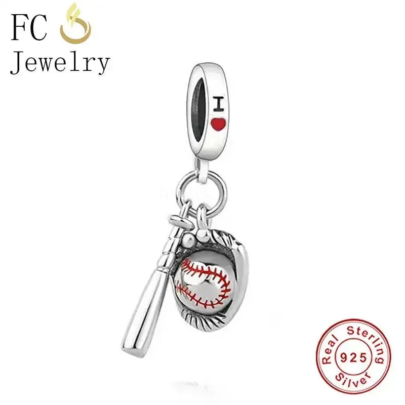 Fit Original Pan Charms Bracelet 925 Silver Profession Hobby Sport Cook Rock Muisc Makeup Game Fitness For Making Berloque - Madeinsea©