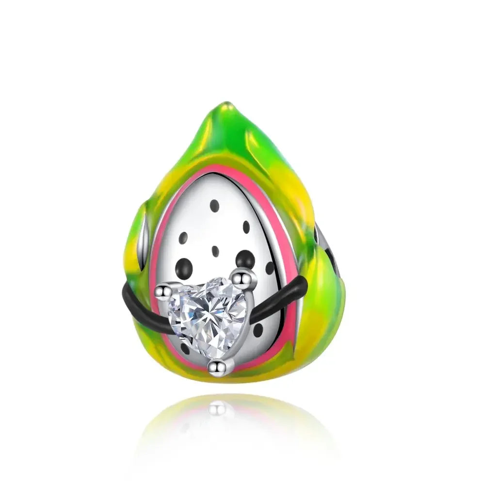 925 Silver Strawberry Pineapple Cherry Avocado Charm Pendant Beads  Fit Charm Original Bracelet for Women Jewelry Making