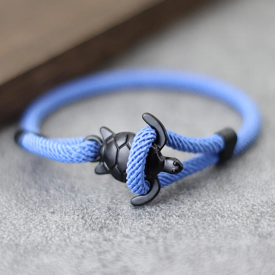 Unique Marine Turtle Bracelet Men Sliding Adjustable Rope Braclet Summer Beach Nautical Wrap Thread Braslet Leisure Pulseira - Madeinsea©