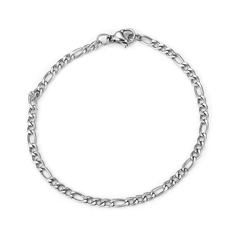 3/5/7/11mm Stainless Steel Figaro Chain Bracelet Bangle for Men Women Hiphop Trendy Wrist DIY Bracelet Jewelry